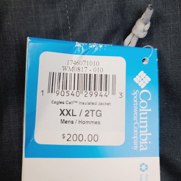 Columbia Men's Black Eagle Call Insulated Hooded Winter Snow Jacket Size XXL - Picture 6 of 8